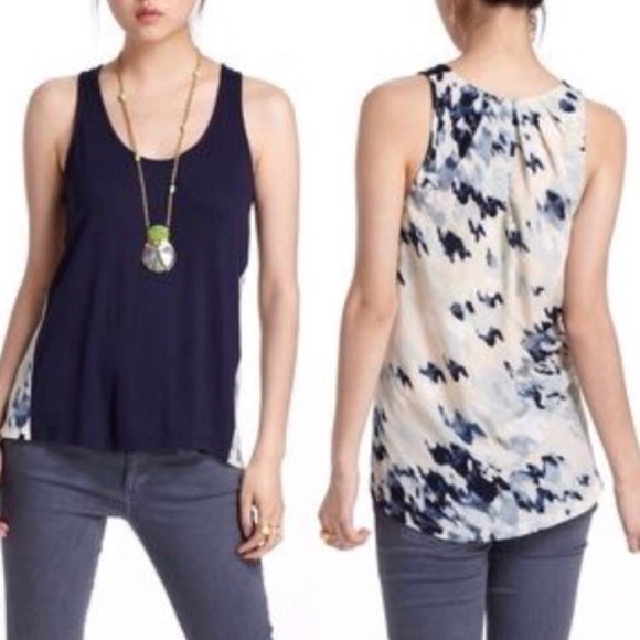 Anthropologie Tops - Deletta Aerial Terra Mixed Media Tank XS